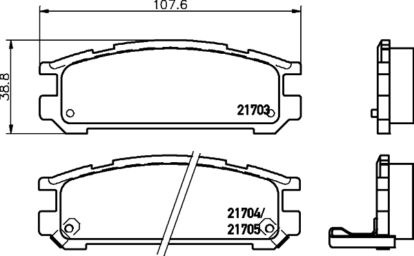 Brake Pad Set, disc brake (PCP1859)