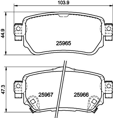 Brake Pad Set, disc brake (PCP2007)