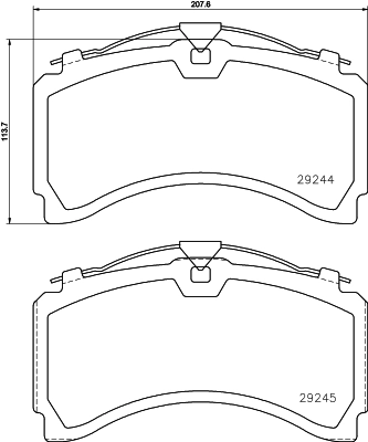 Brake Pad Set, disc brake (CVP128K)