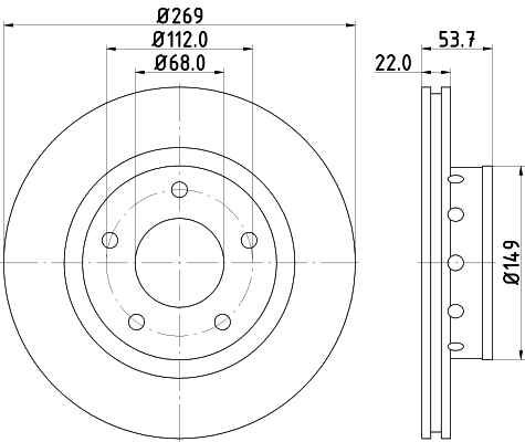 Brake Disc (PCD14432)