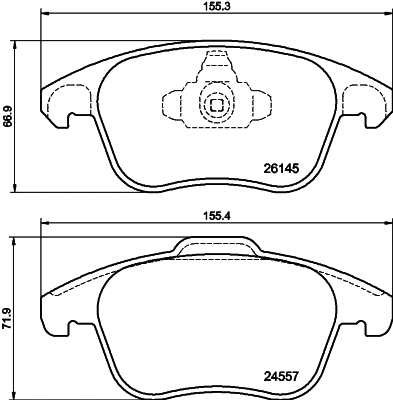 Brake Pad Set, disc brake (PCP1827)