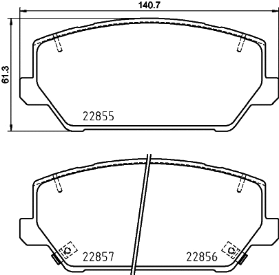 Brake Pad Set, disc brake (PCP1754)