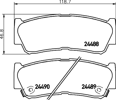 Brake Pad Set, disc brake (PCP1262)