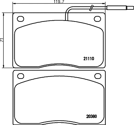 Brake Pad Set, disc brake (CVP043)