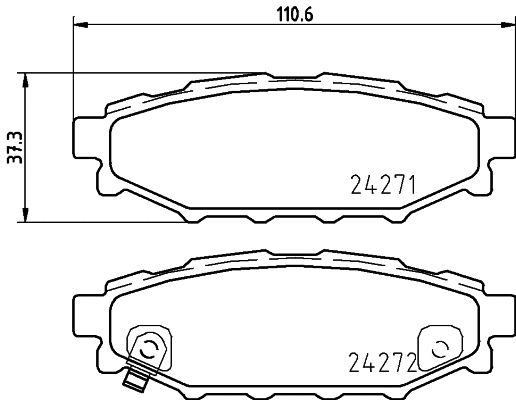 Brake Pad Set, disc brake (PCP1193)