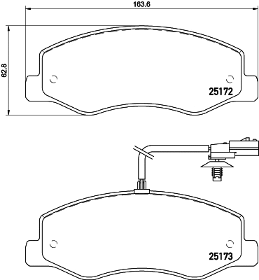 Brake Pad Set, disc brake (PCP1688)
