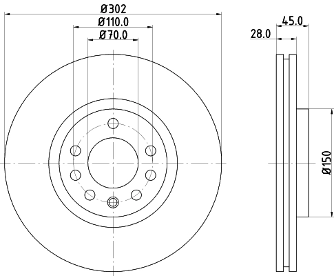 Brake Disc (PCD21222)