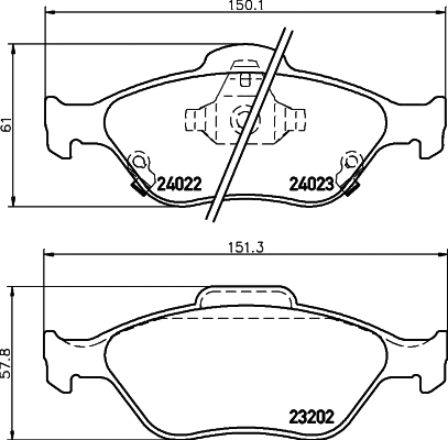Brake Pad Set, disc brake (PCP1185)