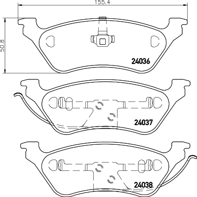 Brake Pad Set, disc brake (PCP1438)