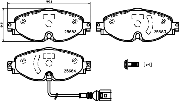 Brake Pad Set, disc brake (PCP1107)