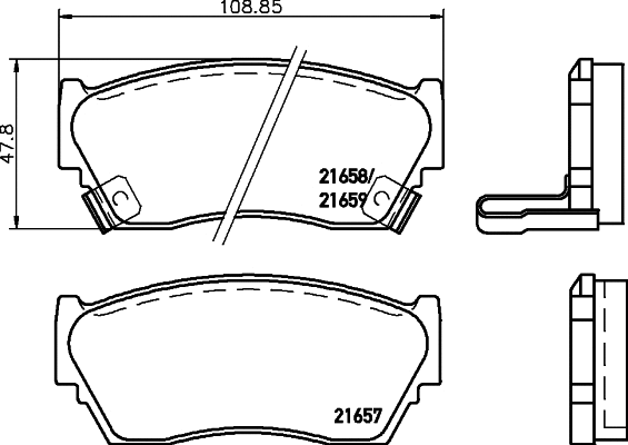 Brake Pad Set, disc brake (PCP1577)