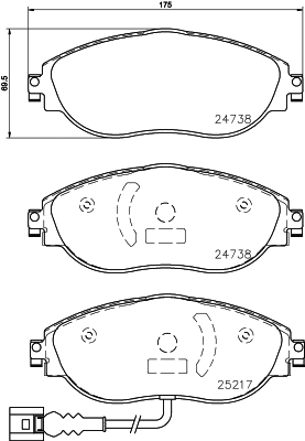 Brake Pad Set, disc brake (PCP1281)