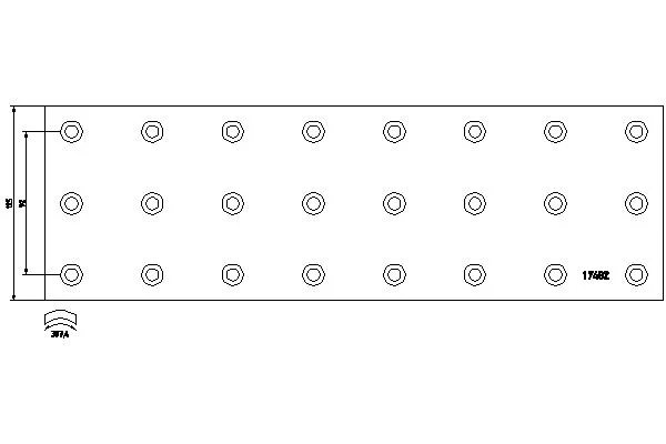 Brake Lining Kit, drum brake (FI941S7141)