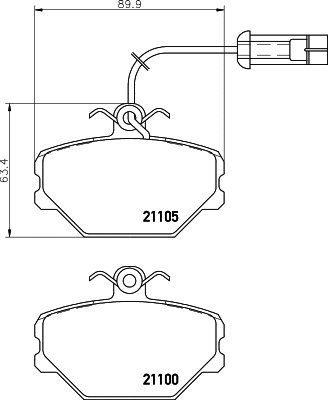 Brake Pad Set, disc brake (PCP1583)