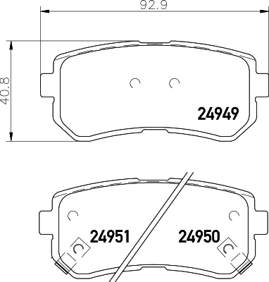 Brake Pad Set, disc brake (PCP1271)