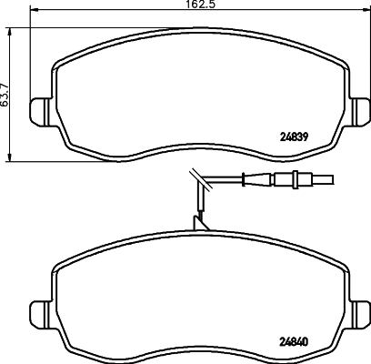 Brake Pad Set, disc brake (PCP1594)