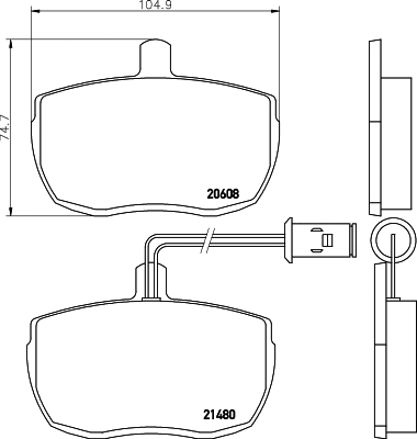 Brake Pad Set, disc brake (PCP1701)