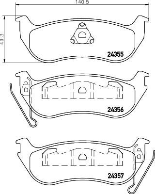 Brake Pad Set, disc brake (PCP1961)