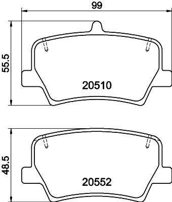 Brake Pad Set, disc brake (PCP1748)