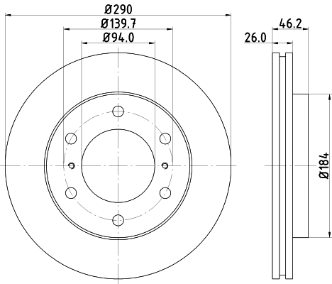 Brake Disc (PCD14662)