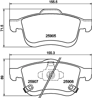 Brake Pad Set, disc brake (PCP2004)