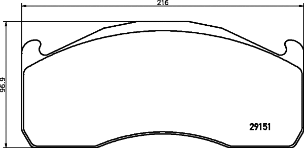 Brake Pad Set, disc brake (CVP127K)