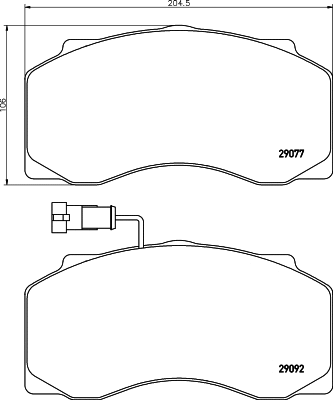 Brake Pad Set, disc brake (CVP022)
