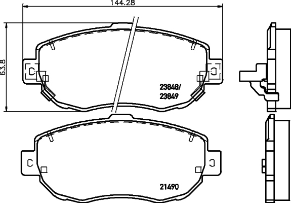 Brake Pad Set, disc brake (PCP2188)