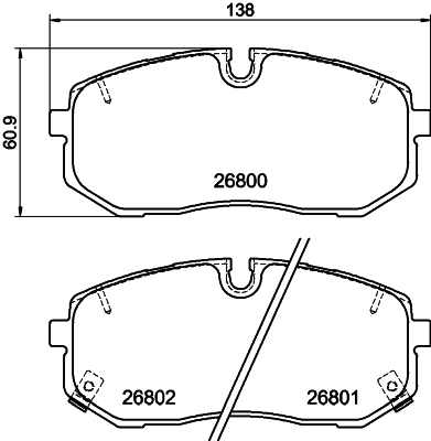 Brake Pad Set, disc brake (PCP2296)
