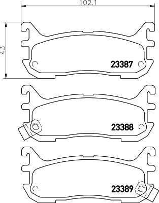 Brake Pad Set, disc brake (PCP1399)