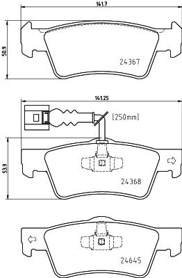 Brake Pad Set, disc brake (PCP2237)