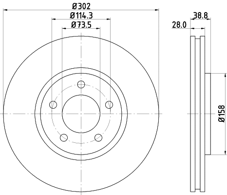 Brake Disc (PCD13092)