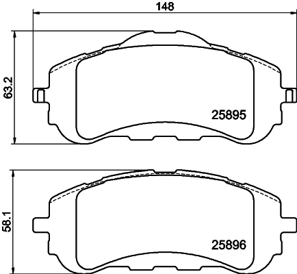 Brake Pad Set, disc brake (PCP2003)