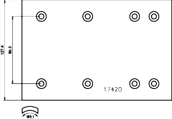 Brake Lining Kit, drum brake (RO34S7340)