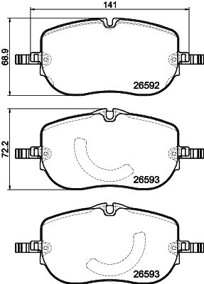 Brake Pad Set, disc brake (PCP2072)