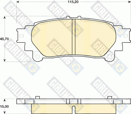 Brake Pad Set, disc brake (6141749)