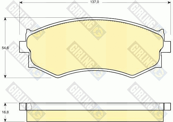 Brake Pad Set, disc brake (6107659)