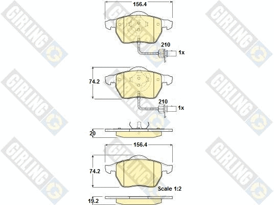 Brake Pad Set, disc brake (6114882)