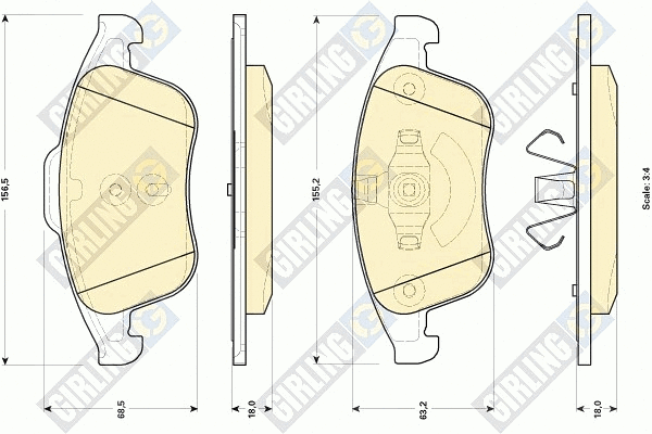 Brake Pad Set, disc brake (6118962)
