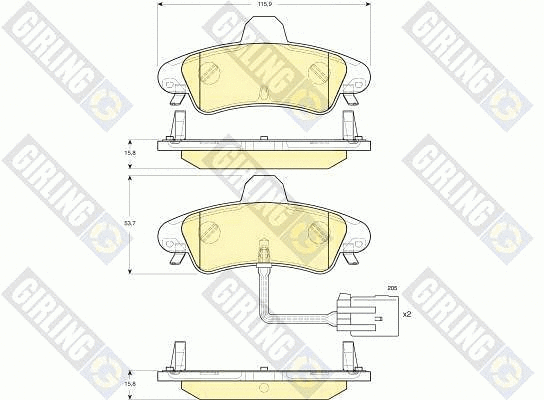 Brake Pad Set, disc brake (6115813)