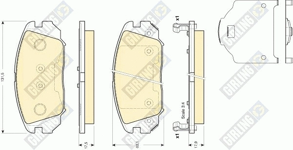 Brake Pad Set, disc brake (6134099)