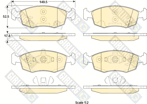 Brake Pad Set, disc brake (6119212)