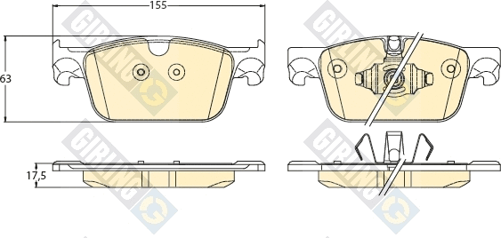 Brake Pad Set, disc brake (6122212)