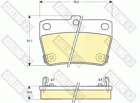 Brake Pad Set, disc brake (6132799)
