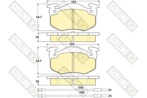 Brake Pad Set, disc brake (6103133)