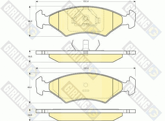 Brake Pad Set, disc brake (6131782)