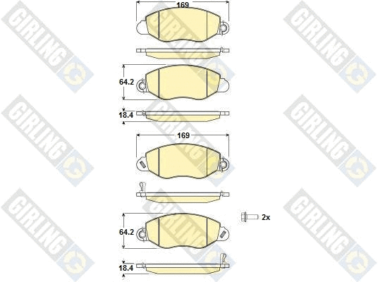 Brake Pad Set, disc brake (6114614)