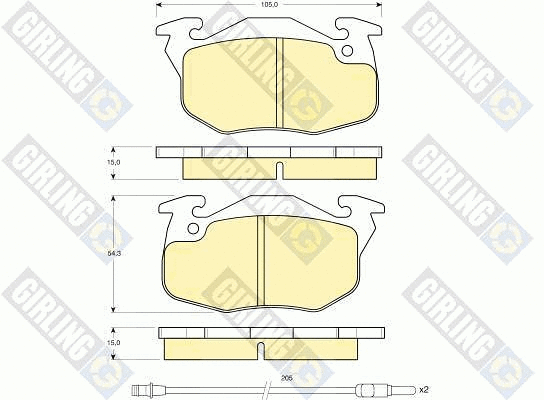 Brake Pad Set, disc brake (6110793)