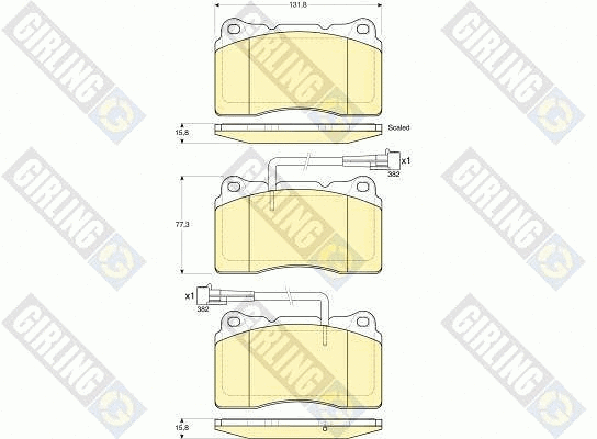 Brake Pad Set, disc brake (6116039)