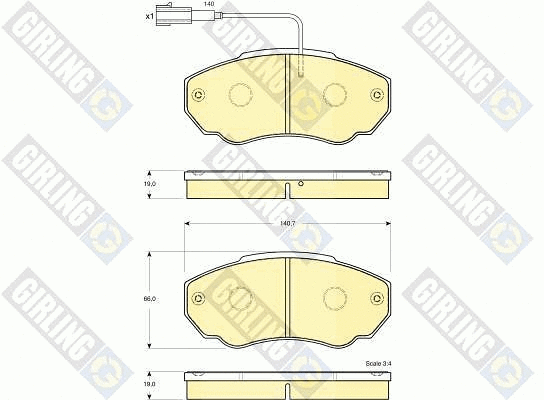 Brake Pad Set, disc brake (6115179)